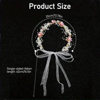 Princess Hair Accessory One Fairy Imitation Pearl Sweet Flower Wreath Headband for Ladies Party Wedding Birthday Headwear 6