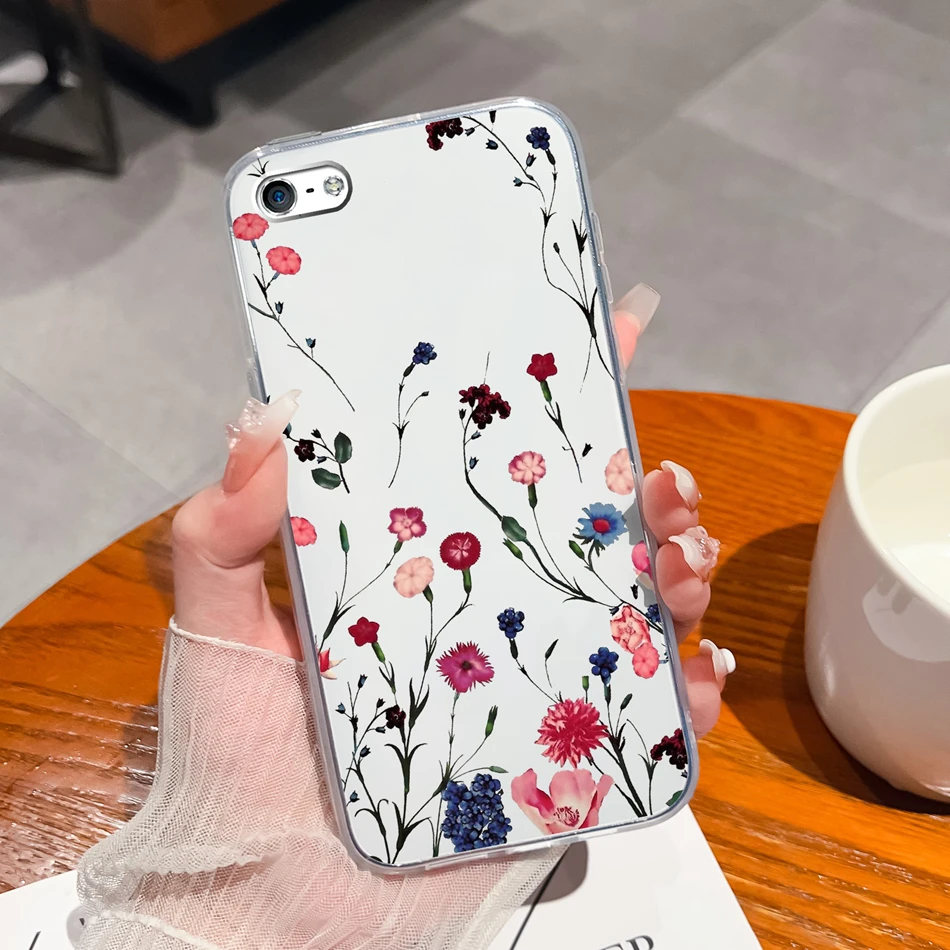 Elegant Ink Painting Soft Clear Silicone Phone Case - Premium Back Cover