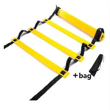 Scala per agilità Cinghie in nylon Calcio Calcio Attrezzatura per scaletta per allenamento di velocità Sport Fitness Corsa Strumento per scaletta per allenamento per riscaldamento