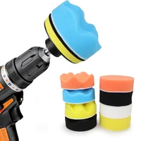 7/11/pcs set 3inches Drill Brush Kit Foam Disc Wool Pad for Polishing Buffing Waxing Sponge Wheel Cleaning Hand Tool 1