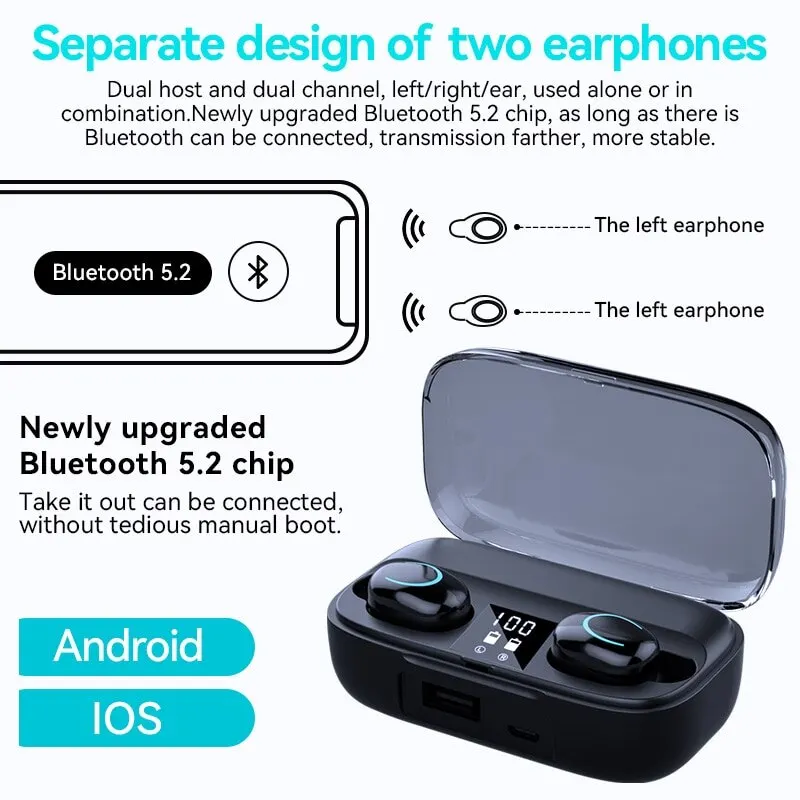 Bluetooth Headphones Wireless Smart Touch Control Play Active Noise Removal For Sport X10