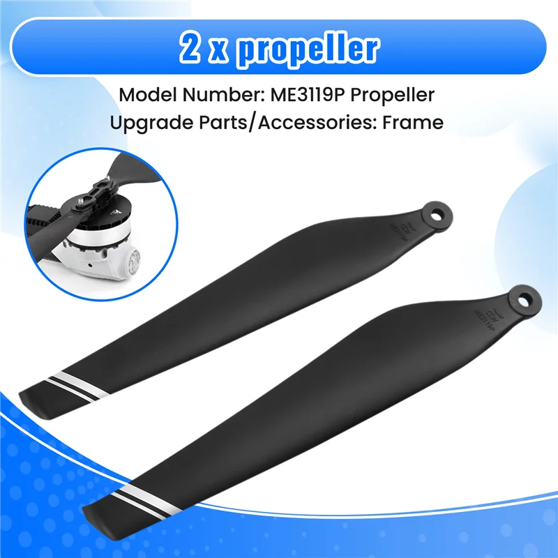 BNVN-2 PCS ME3119P T-모터용 프로펠러 블레이드 A8-KV115 소품 드론 패들 농업용 드론 액세서리 CCW