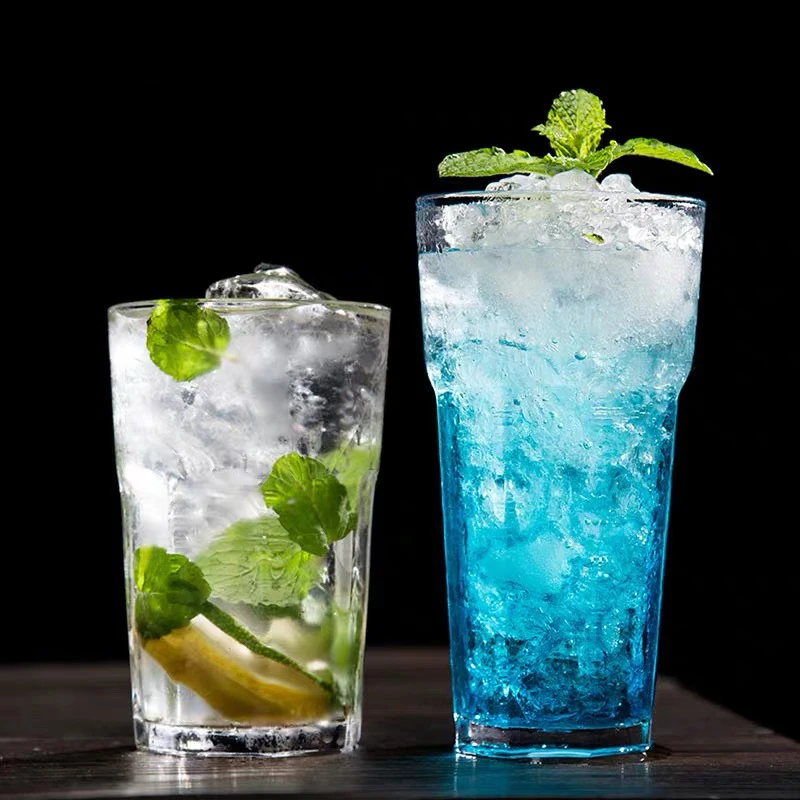 

Transparent Acrylic Water Cup Juice Beverage Tumbler Break-resistant Drinkware Reusable Bar Restaurant Beer Cocktail Tea Cups
