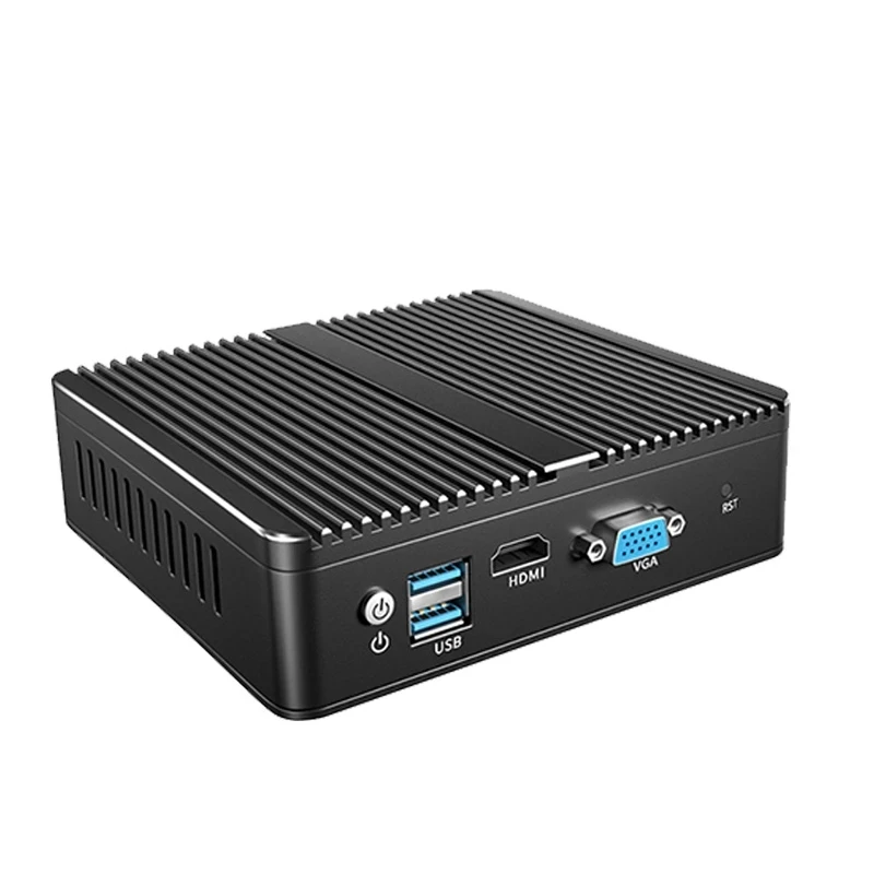 Celeron J1900 Fanless Industrial box PCs Quad Core 4x i211 E3825 N2840 Firewall Mini Router HD VGA Office Business Mini Computer 2