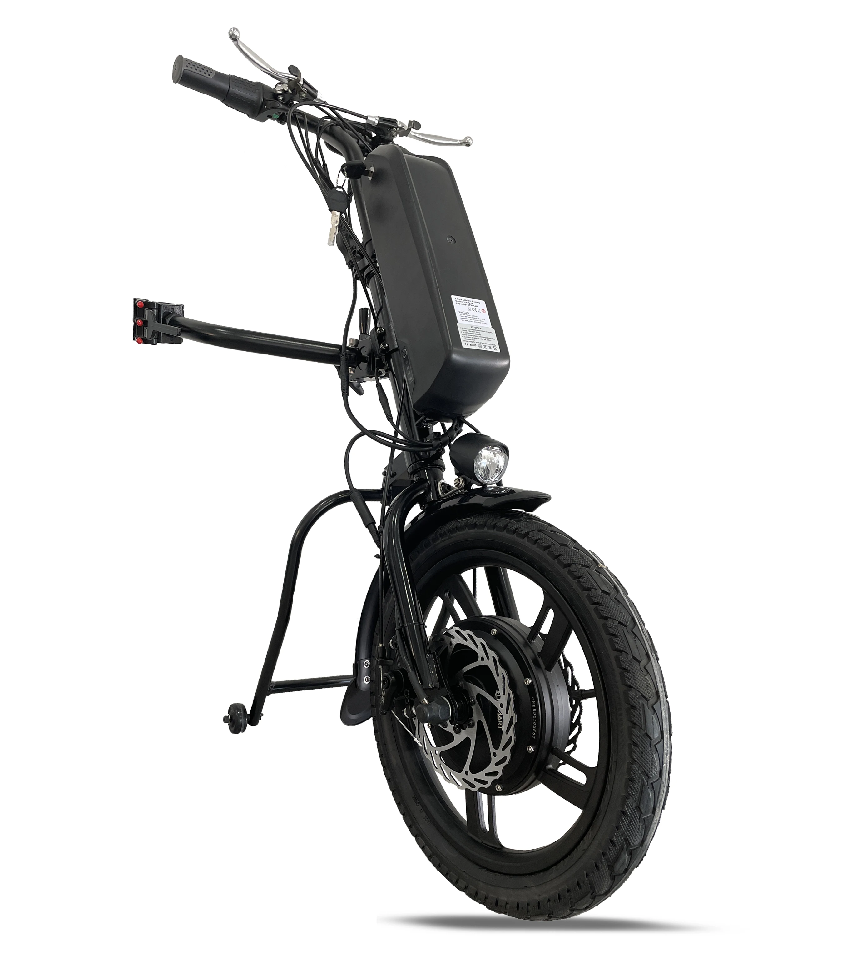 Vendita Calda Handcycle 16 "36V 500W Bici Elettrica Bicicletta Attaccata Handbike Luce Anteriore A Led Con Clacson 36V 11.6Ah