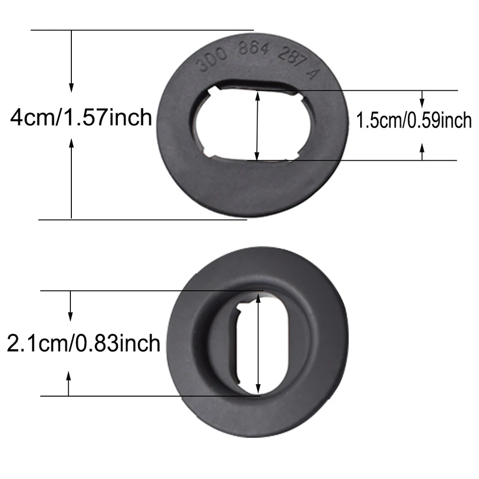 2 X Clips De Fixation Pour Tapis De Sol Haut + Boutons Pression | 3C0 864 521 9B9 + 3C0 864 523 9B9 | MYBA S