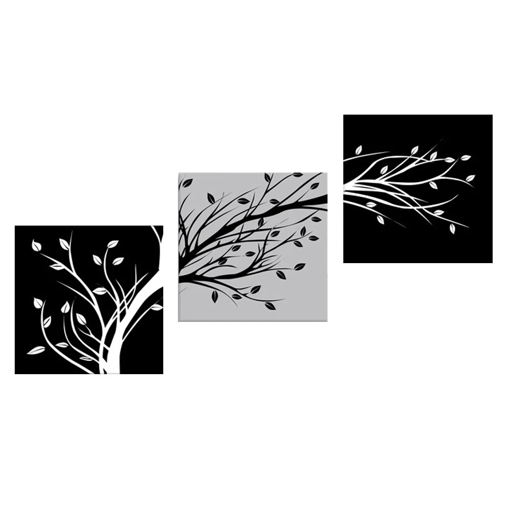

1 Set 3 Canvas Triptych Modern Painting Decor Tree Branches Triptych