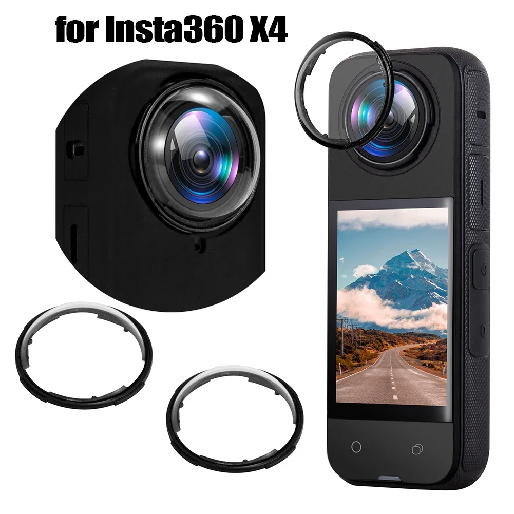 렌즈 보호대 스크래치 방지 PC 보호 렌즈 가드, 방수 회전 렌즈 보호 커버, Insta360 X4 액세서리, 2 개