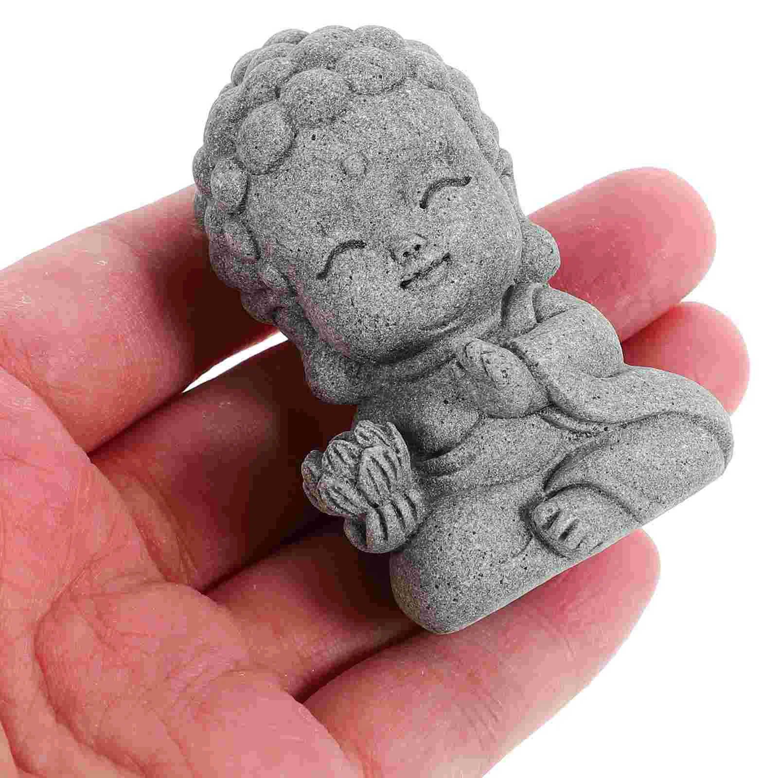 Small Peaceful Buddha Statue Meditation naments Fish Tank Decor Aquarium Garden Decorations Home Adornment Desktop Pet Products