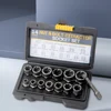 14 Pieces Impact Bolt & Nut Remover Set with Storage Case Bolt Extractor Tool Set Alloy Nut Bolt Extractor Sleeve Set 2