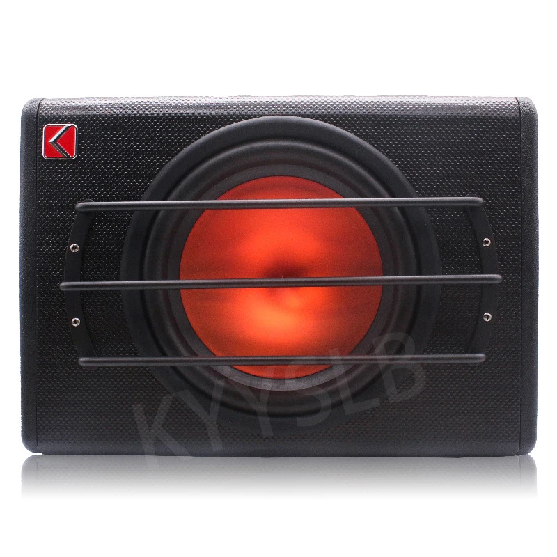 KYYSLB 1500W 10 Inch 4ohm Active Car Subwoofer Speaker High Quality Trapezoidal High Power Subwoofer Car Bass Audio Woofer