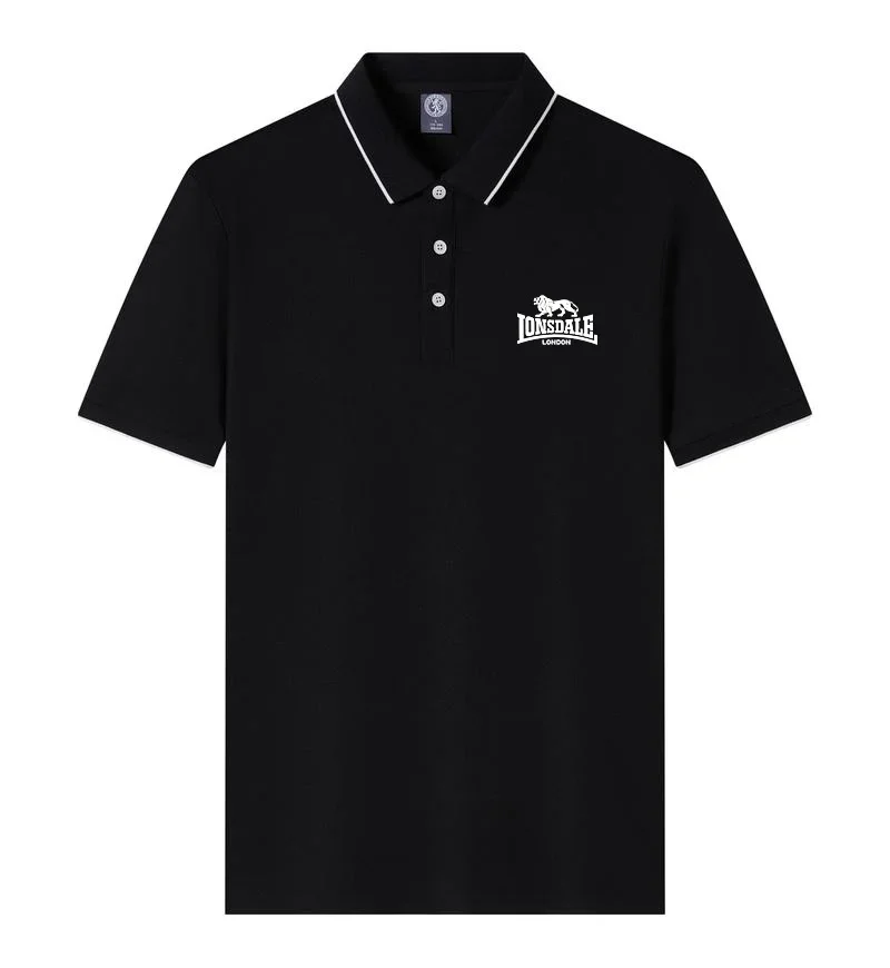 

2024 summer new Korean men's lapel bullet-proof Polo shirt embroidery short-sleeved casual business fashion slim men's Polo shir