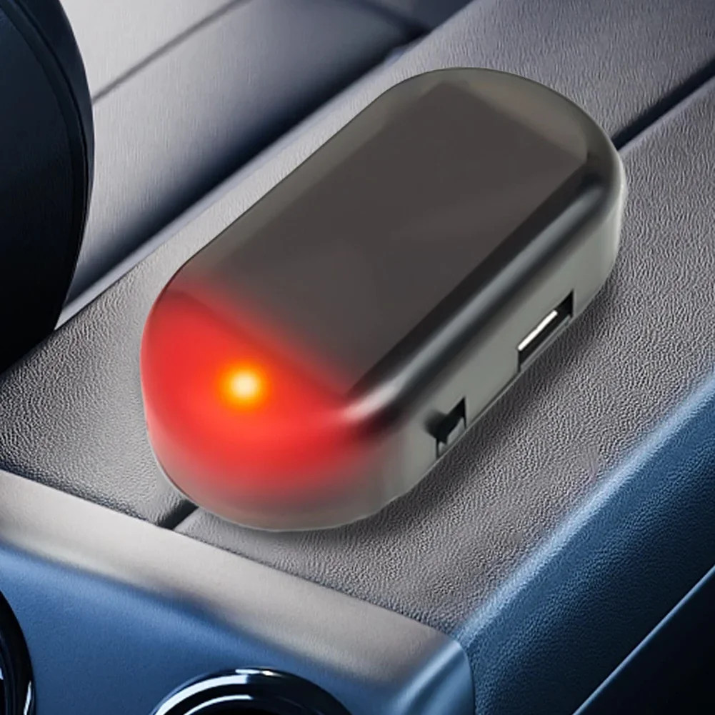 Solar Powered Simulated Dummy Alarm Super Bright Flashing Imitation Lamp Simulated Car LED Warning Light Anti-Theft Caution Lamp