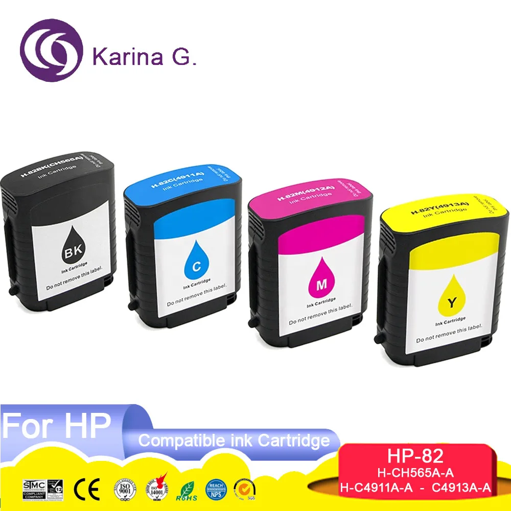 Compatible ink Cartridge for 82  82 CH565A suit for Designjet 10ps/20ps/120nr/50