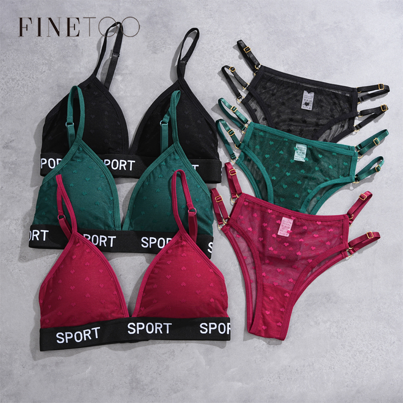 2 Pieces Floral Embroidery Underwear For Women Sexy Erotic Lingerie Set Night Beautiful Transparent Panties Bra Panty suit