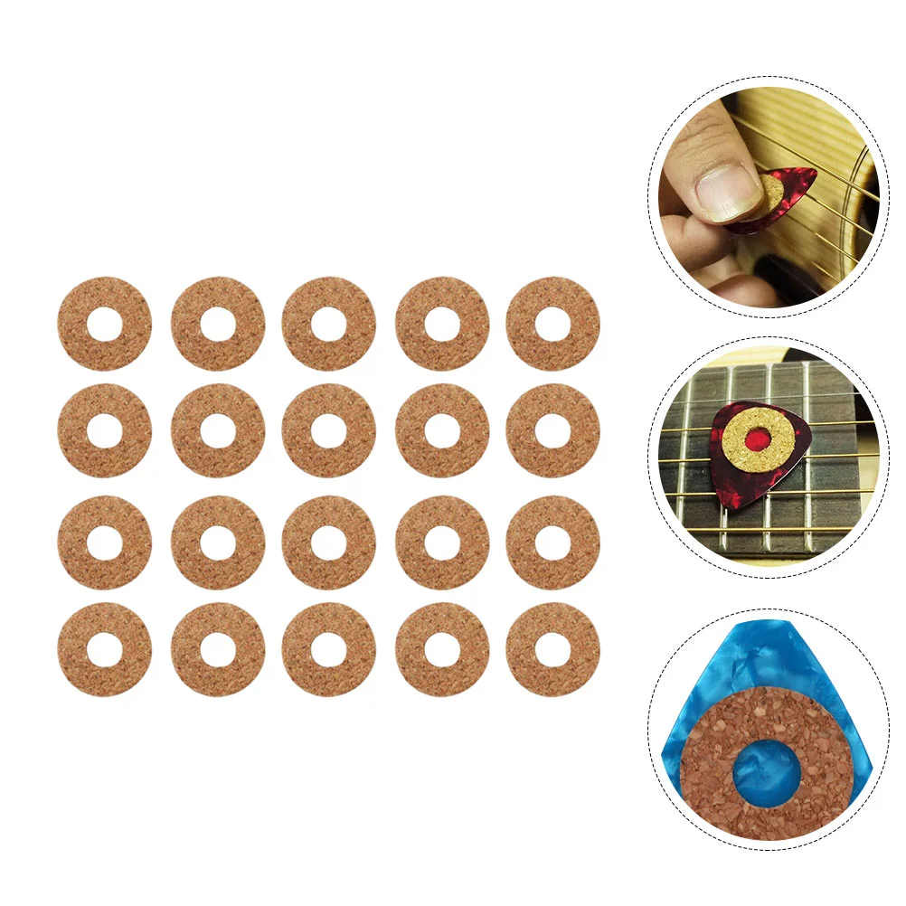 

Guitar Pick Spacers Self-adhesive Grips Supply Accessory Wooden Pad for Practical Cushions