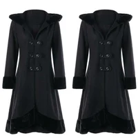 Women Victorian Coat Gothic Jacket Black Steampunk Corset Lady Outwear 2
