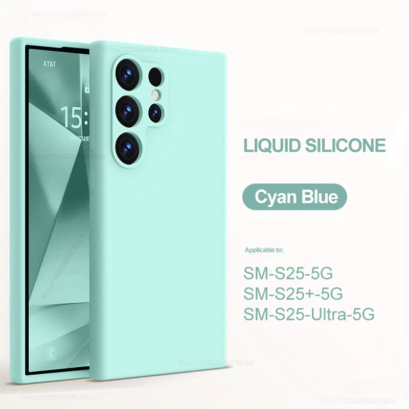Case For Samsung S26 Ultra Liquid Silicone Case For Samsung Galaxy S26 S25 S24 Ultra Plus Soft Cover For Samsung S23 Ultra Cases
