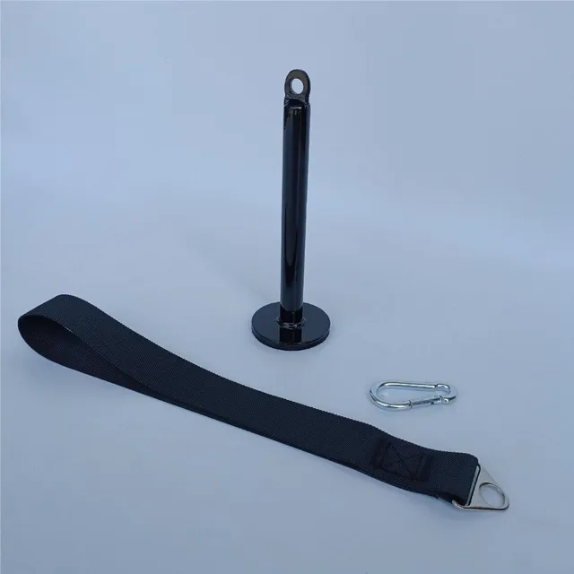 22cm Weight Loading Pin with Carabiner Heavy Duty Arm Wrestling Training Strap Belt Non-Slip Carbon Steel 4