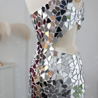 Luxury Silver Short Mini Cocktail Prom Dresses for Women Birthday Wedding Sparkly Sequin Evening Party Gowns 011 1