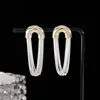 Boucles d'oreilles en métal en forme de U pour femmes, chaîne à pampilles, élégantes, couleur argent, multicouche, personnalité géométrique, bijoux