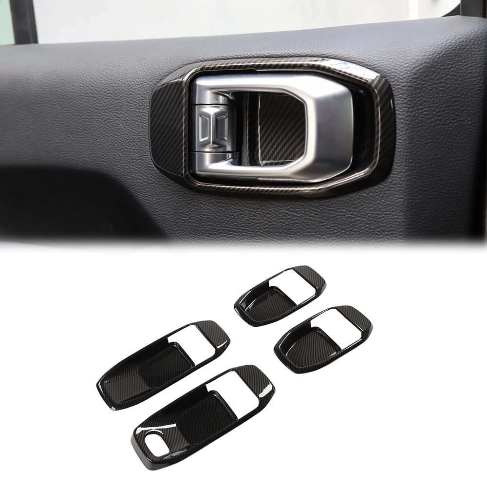 

Inner Door Handle Bowl Decoration Cover Trim Decal for Jeep Wrangler JL Gladiator JT 2018-2023 Car Interior Accessories 2/4Door