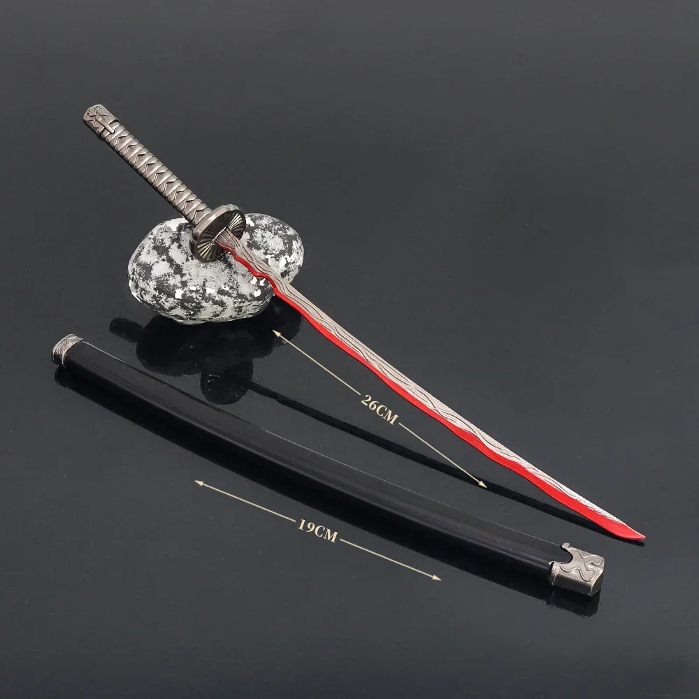 26cm Rivers of Blood Japanese Game Sword Game Peripheral Japanese Katana Real Steel Samurai Sword Weapon Model Gifts Toys Boys Cosplay Sword,Cosplay Prop,Cosplay Toy