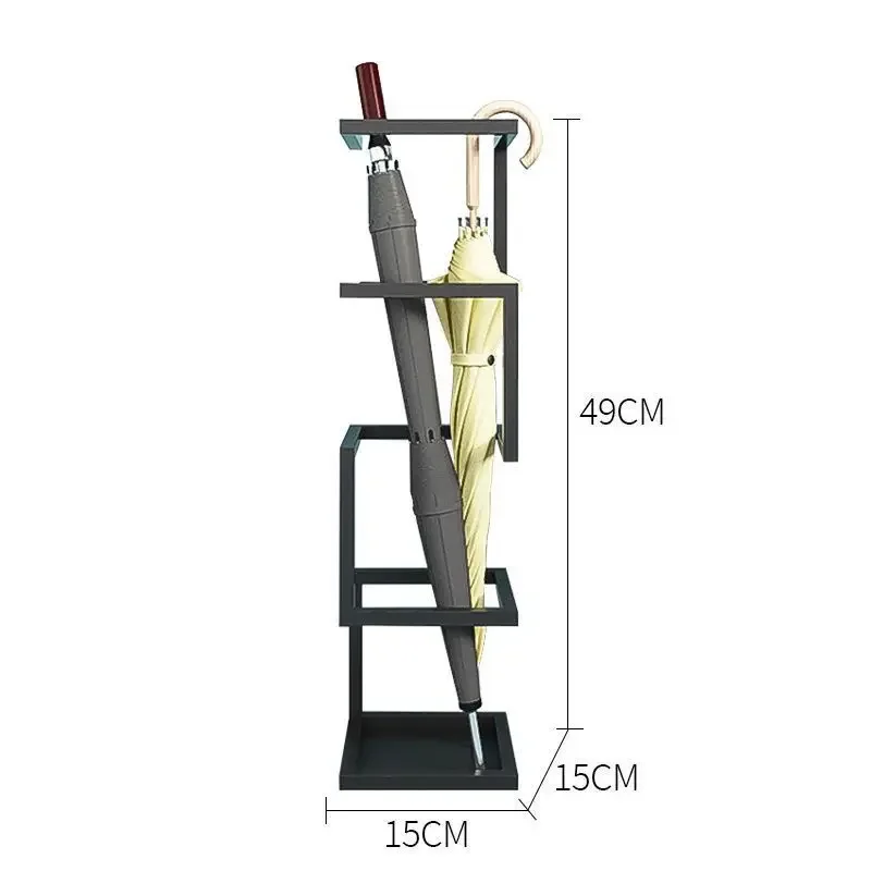 Simple Iron Umbrella Stand Geometric Parasol Holder High Temperature Paint Hollow Design Display Stand Elegant