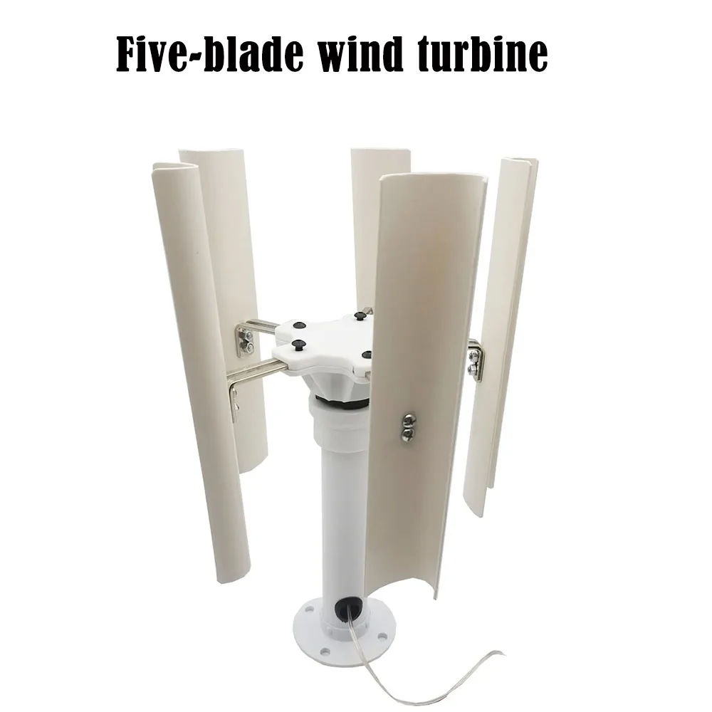 Vertical Five-blade Wind Generator Model Three-phase Permanent Magnet Brushless Generator Low-speed Windmill Portable tools