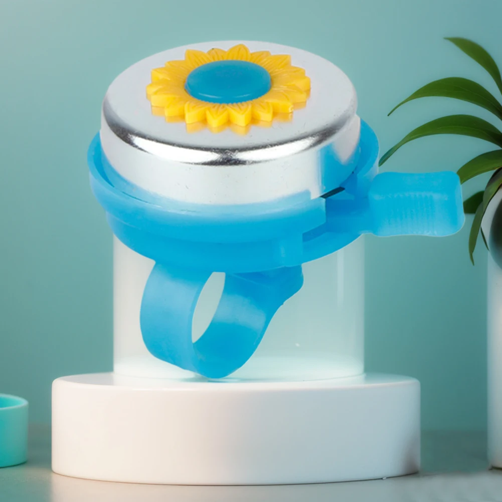 Sunflower Bike Horn Loud Crisp Clear Sound Cycling Safety Warning Alarm Aluminum Alloy Handlebar Bell Ring for Kids Boys Girls