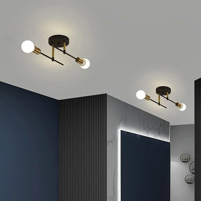 Nordic Room American Bedroom Corridor DomeLight Fixtures Contracted and Modern Study Absorb Minimalist Creative Iron Light