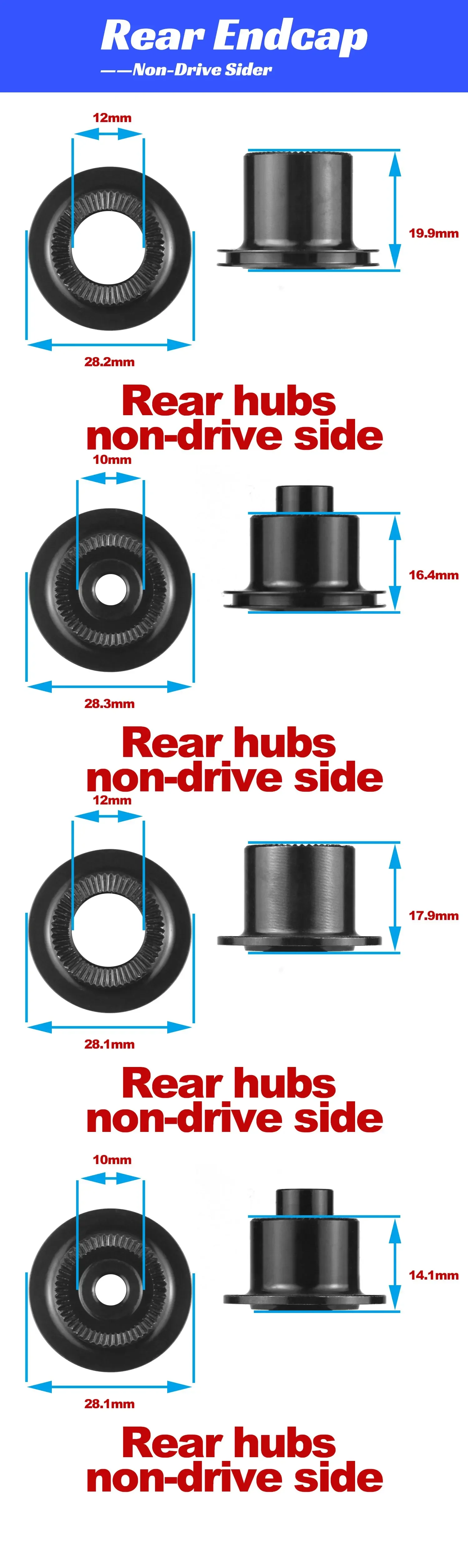 ARC Vorne Hinten Nabe Seitenabdeckung HG MS XD MT005 MT006 MT007 MT009 4in1 laut Fahrrad Nabenabdeckung Boost Nabe hinten Fahrradzubehör – Detail 2