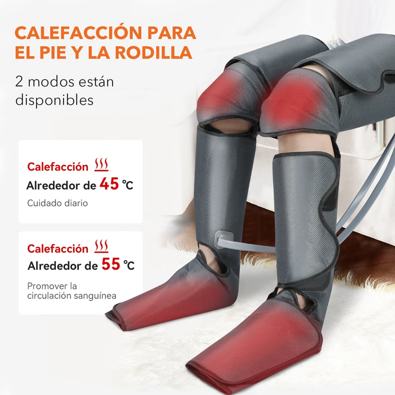 PRESOTERAPIA EN CASA - MASAJEADOR DE PIERNAS CON CALOR - COMPRESIÓN DE  AIRE, por Sólo 94.00 EUR. Envío GRATIS 24/48H. ¡Cómpralo