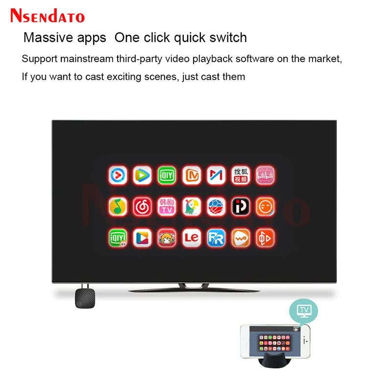 G126 4K Wifi Display Miracast Wireless Airplay HDMI-Compatible Screen Steam Mirroring TV Receiver Stick Adapter For TV Projector