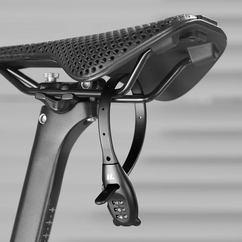 WEST BIKING Portable Bicycle Lock Cable Tie Zinc Alloy Password Lock Anti-Theft Bike Helmet Lock Freely Adjustable Rope Lock