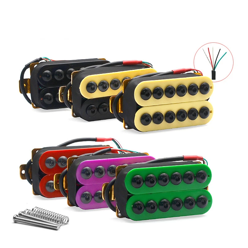 

Adjustable Metal Double Coil Electric Guitar Pickups Humbucker Punk Red Black Guitar Accessories