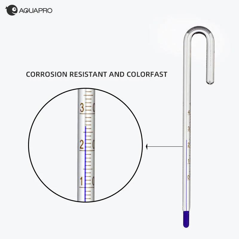 Water Glass Thermometer For Fishing Tank Plant Aquarium Hang On ADA Style Accessories Turtle Shrimp Fishbowl Marine Small Guppy