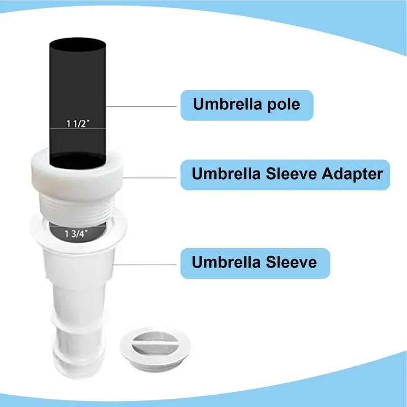 Umbrella Base Stand 4X Practical Pool Umbrella Sleeves Multi-use Base Insert Anti-Skidding Hole Plugs Stand Replacement Parts