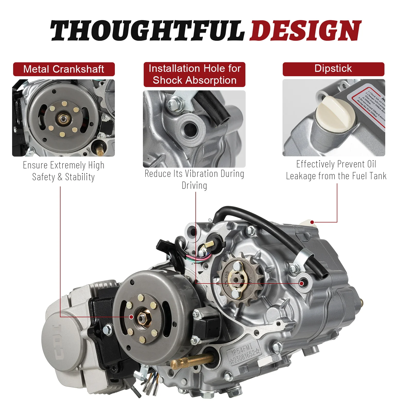 Engine CRF50 125CC Single Cylinder 4 Stroke Engine Effective Cooling System