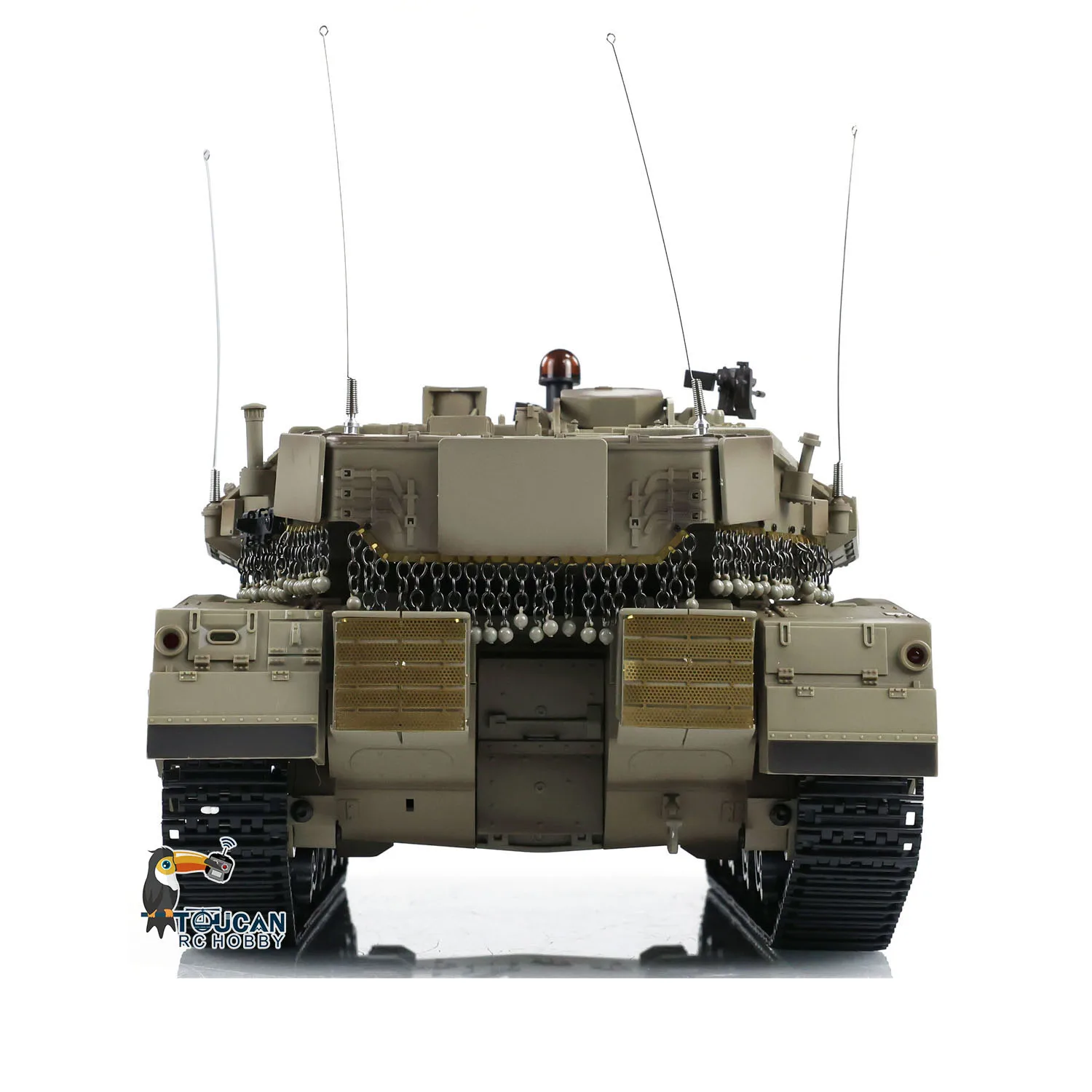 US Stock 1/16 Scale Henglong RC Tank  IDF Merkava Infrared Battle Military 3958 Remote Control Plastic Barrel Recoil Toys 2