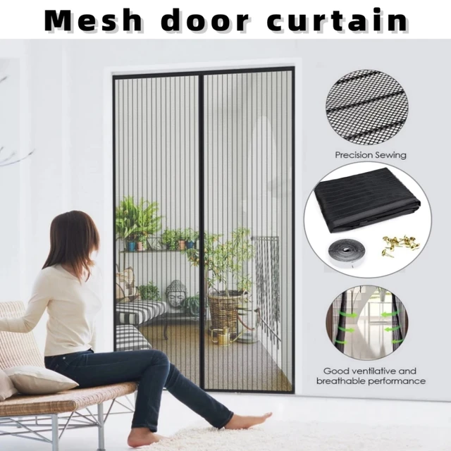 New Magic Mesh Instant Screen Door Magnetic Curtain Net Magnets Anti Fly  Bug Mosquito Door Screen - AliExpress