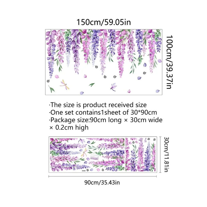 Glass Stickers Plant Flowers Flower Living Room Window Theme Decorative Wall Stickers Window