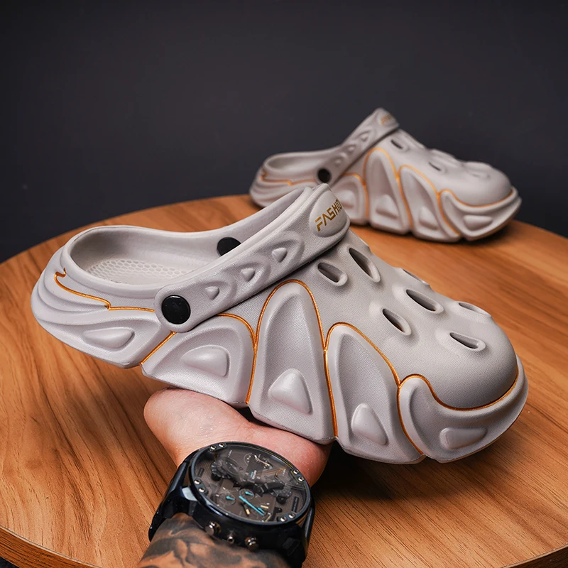 Men's Summer Light EVA Thick Soled Soft Anti-Slip Sandals Casual Comfortable Hole Shoes
