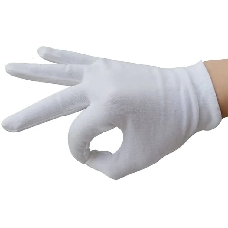 White Work Gloves Bulk for Dry Handling Film SPA Mittens Cotton Ceremonial  High Stretch Gloves Household Cleaning Working Tools - AliExpress