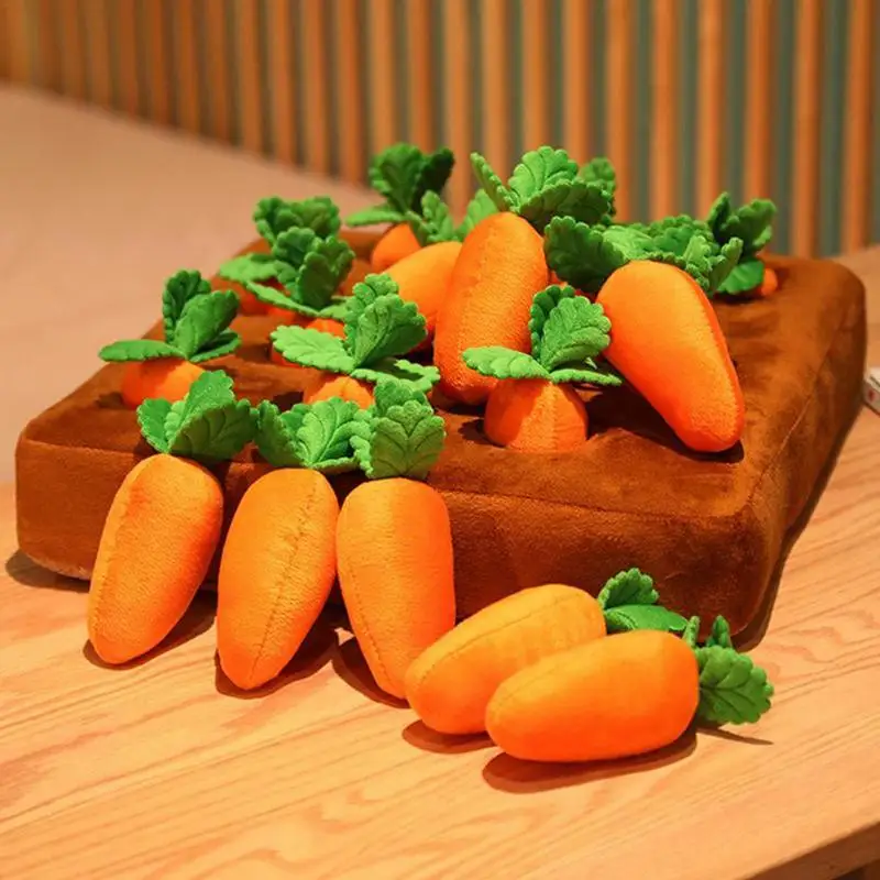 Carrots Enrichment Dog Puzzle Toys, Hide And Seek Carrot Farm Dog Toys For  Small Medium And Large Dogs