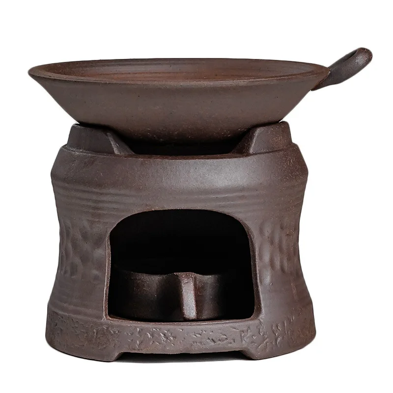 Candle Warming Tea Roaster Fire Wood Heater Stoneware Ceramic Tea Stove Teapot Warmer Heating Insulation Base Teaware Kitchen images - 6