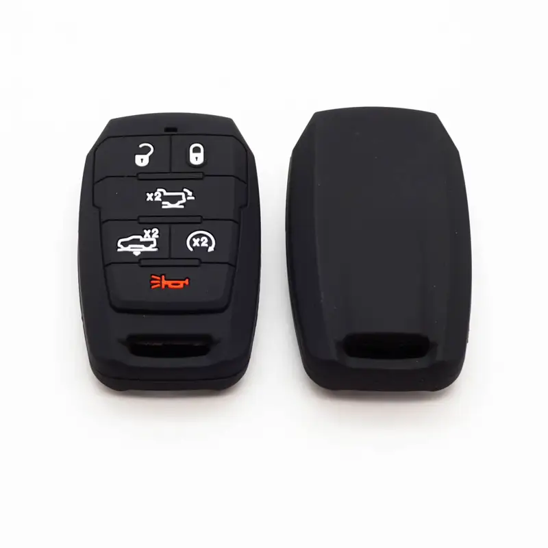 Xinyuexin Silicone Car Key Case Cover Fob for Dodge Ram 1500 Smart Key 6 Buttons 2019 2020 New Remote Key Holder Bag Protection - Image 7