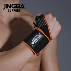 Enhanced Fitness Wrist Wraps - Padded Straps for Weight Lifting and Cross Training Support (Orange)