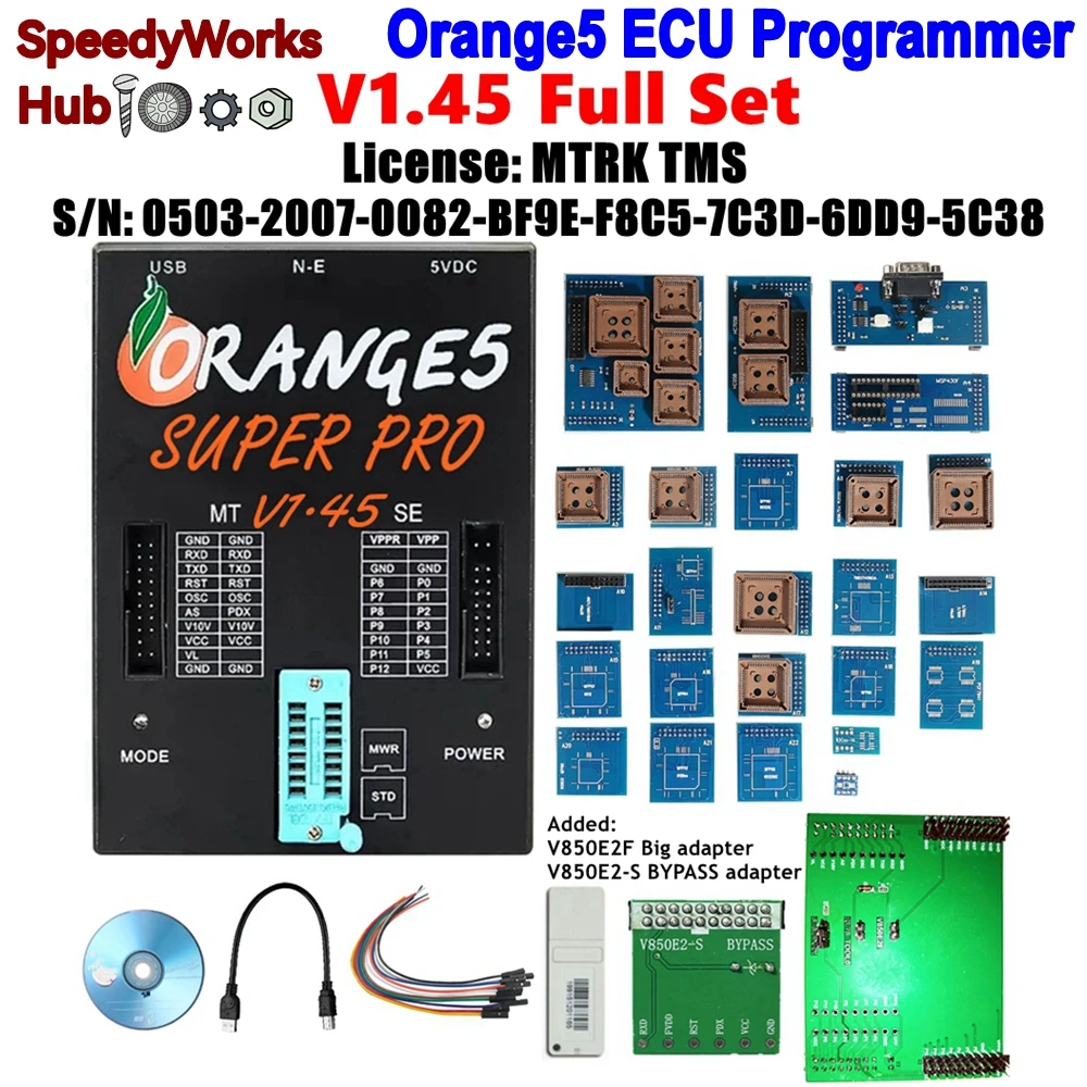 Pełna Licencja Orange5 V1.45 Więcej Autorizacji Programator OEM Orange 5 z Pełnym Zestawem Adapterów Programator Orange5 Wysoka Jakość Orange 5