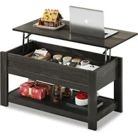 Coffee Table, 39" Lift Top Coffee Table with Hidden Compartment and Storage Shelf for Living Room, Espresso 1